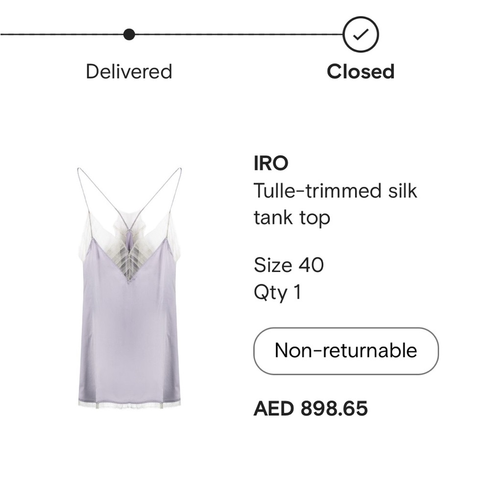 IRO Tulle trimmed silk tank top